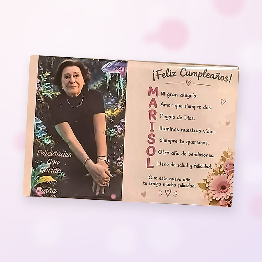 Imán «¡Feliz Cumpleaños, Marisol!»